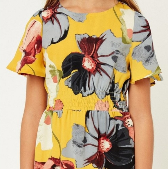 Floral Smock Waist Midi Dress - Picture 3 of 6